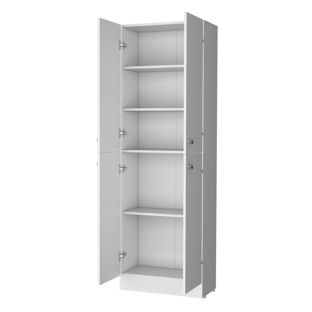 Cameron Pantry Cabinet with 4 doors and 5 hidden shelves. Picture 2