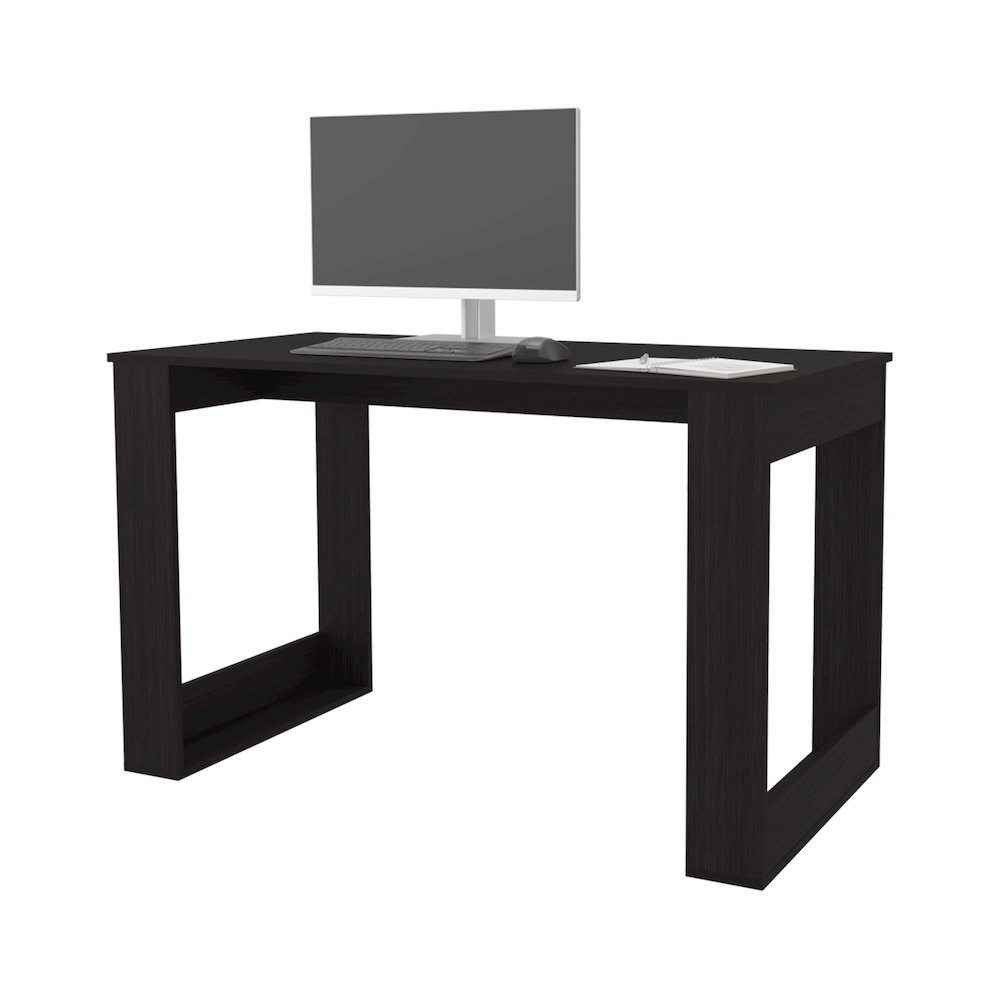 Aurora Writing Computer Desk with Ample Work Surface, Wengue. Picture 4