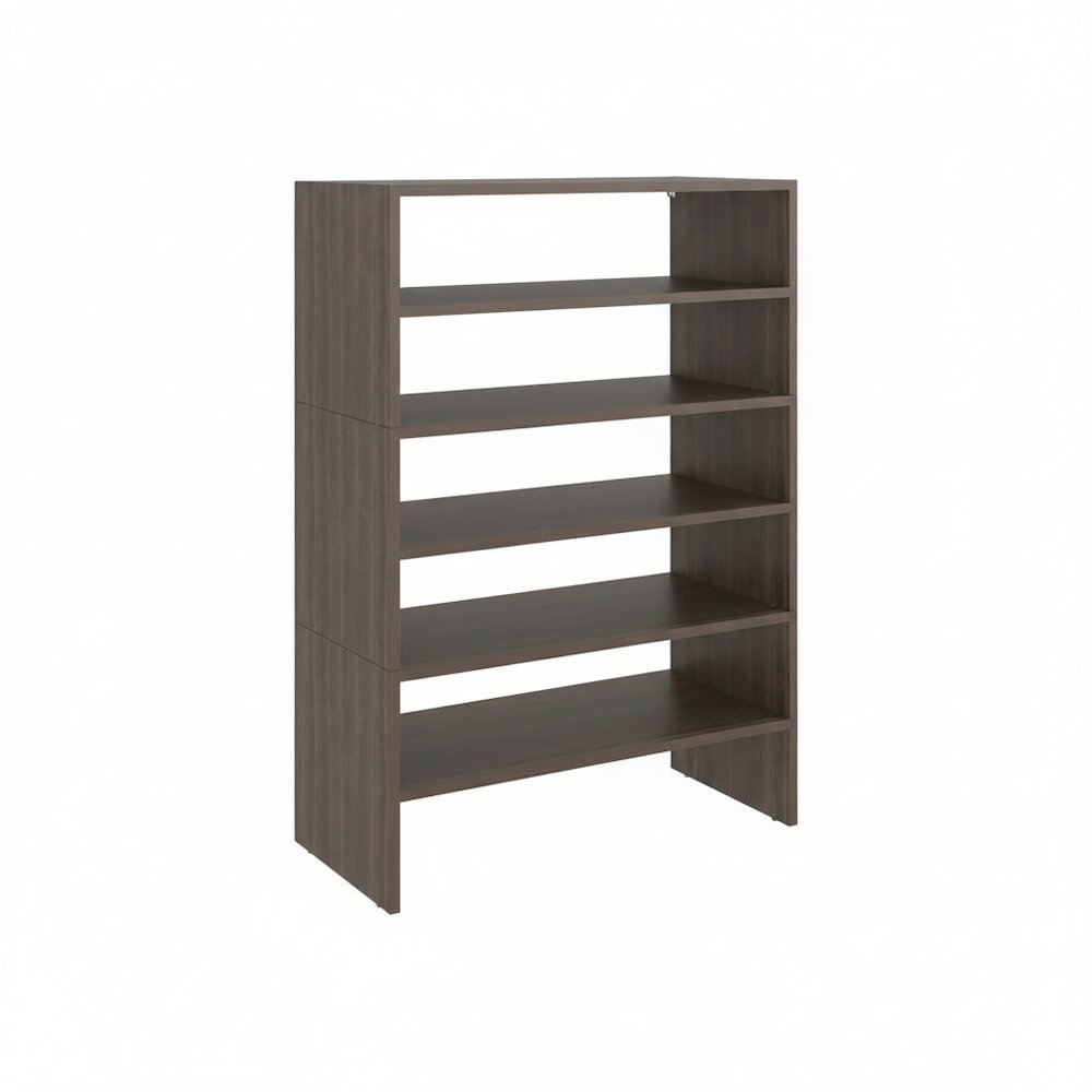 Modern Shoe Rack Multi Tier Storage for Bedroom and Entryway, Gray Walnut. Picture 1