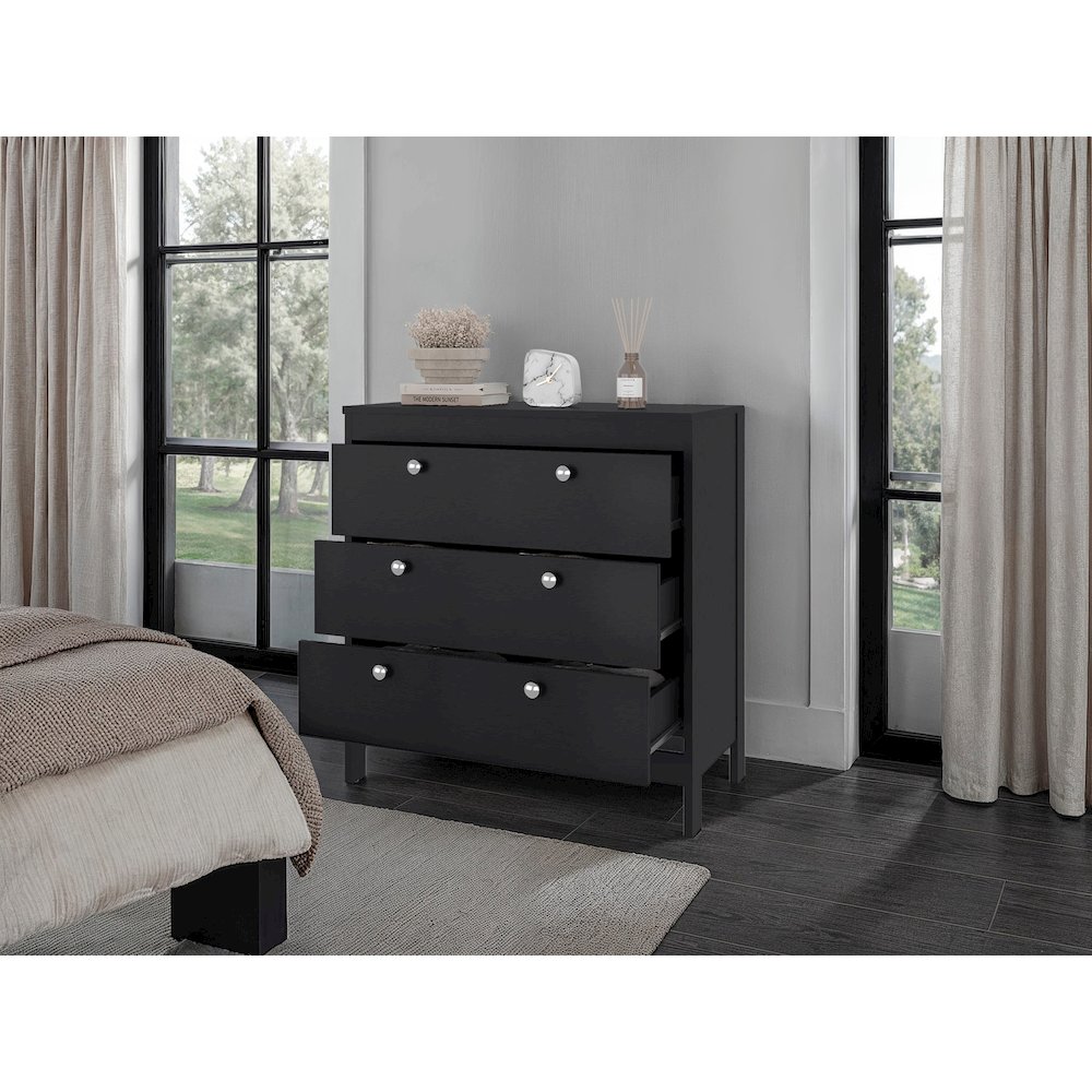 RETI 3-Drawer Chest with Functional Storage and Modern Design, WENGUE. Picture 4