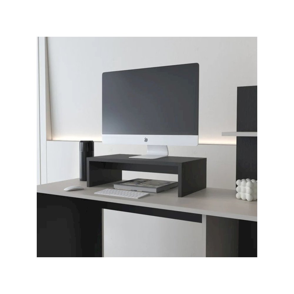 Sells Monitor Stand in Melamine And Particule Board, White Oak. Picture 5