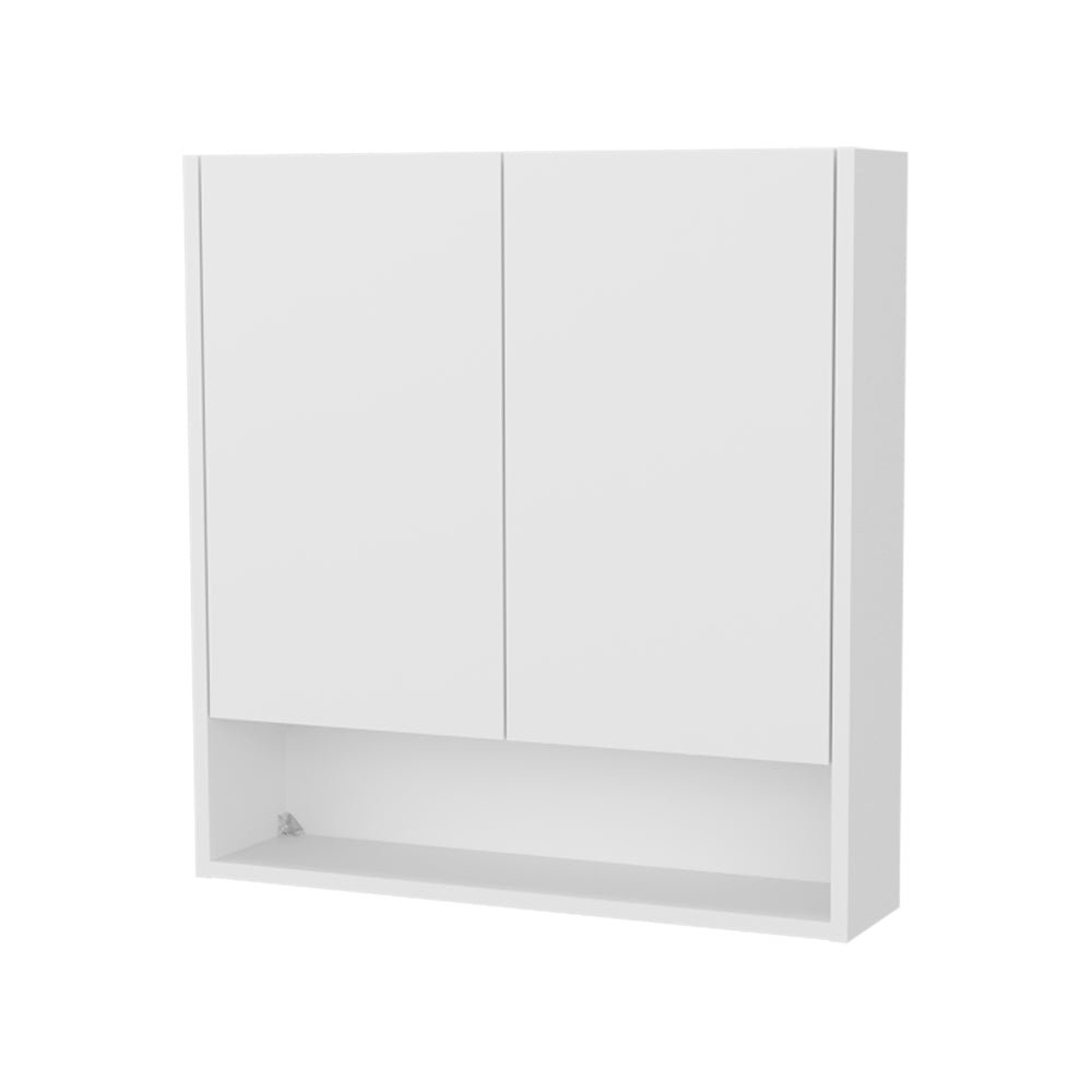 Wall-Mounted Medicine Cabinet, Two Doors, Three Interior Shelves,  White. Picture 7