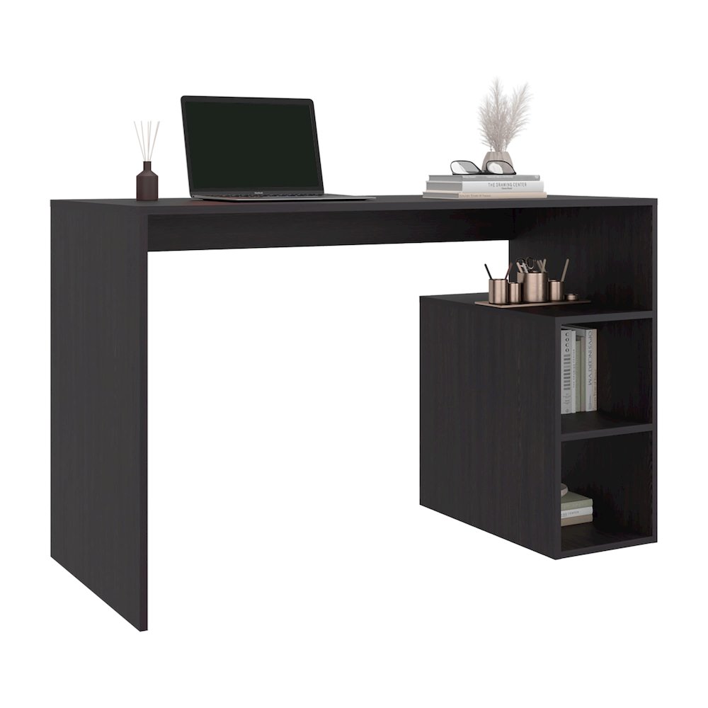 Star Office Desk with Storage and Minimalist Design, White. Picture 7