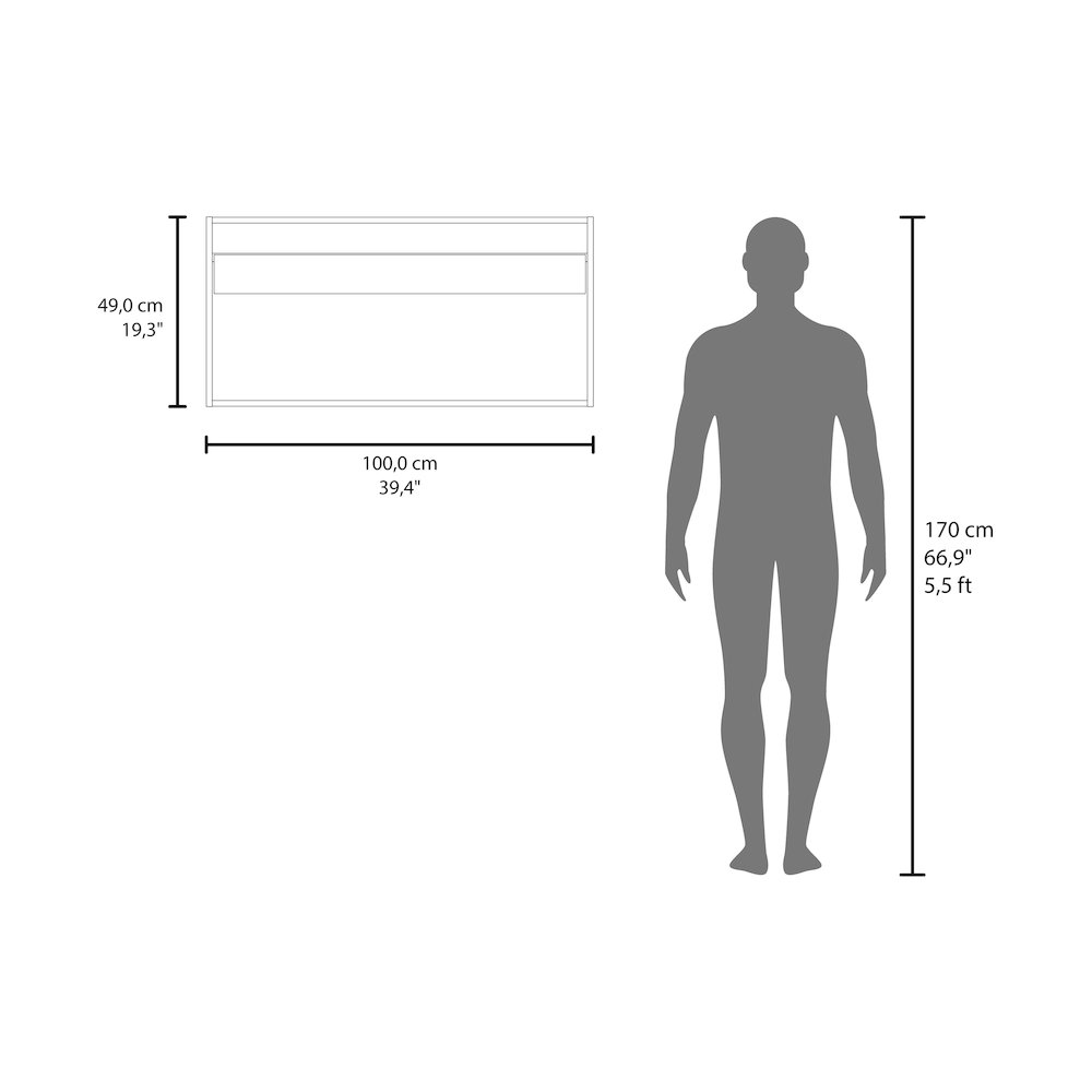 Nakya Kitchen Wall Cabinet with 2 Doors, White Oak. Picture 2