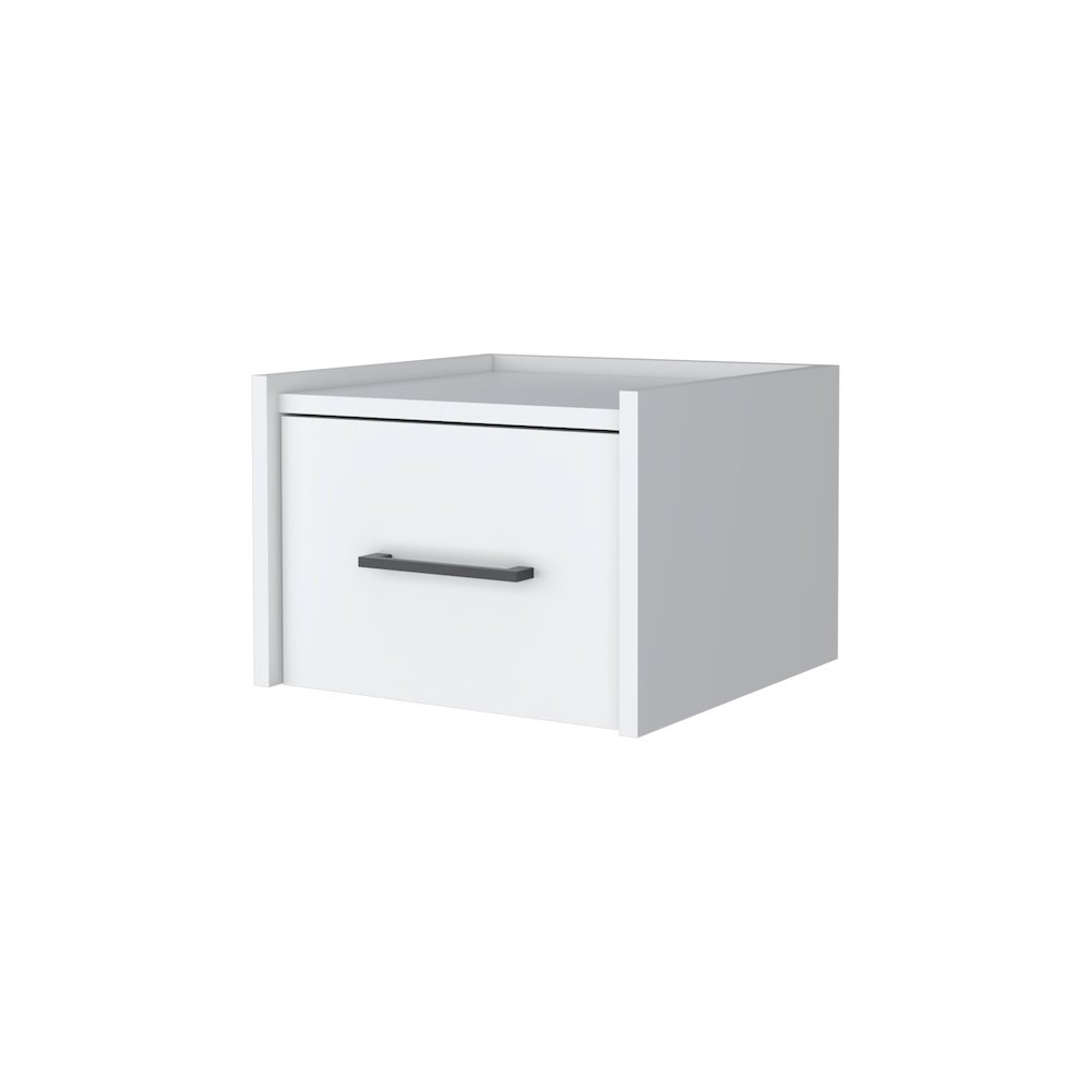 Wall-Mounted Nightstand, Sleek Single-Drawer Design with Spacious Top Shelf. Picture 1