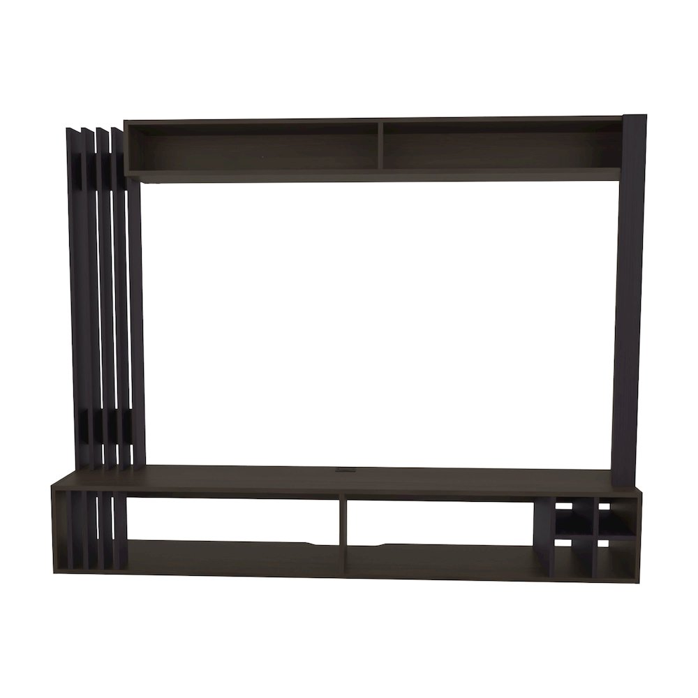 Franklin Entertainment Center with Open Storagand Storage Wine , Wenge. Picture 4