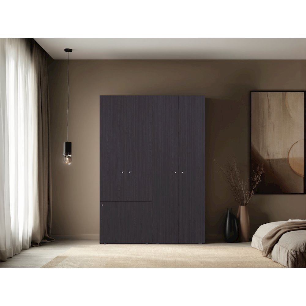 Madrid Modern Wardrobe Minimalist and Functional Design for Bedrooms Wenge. Picture 2