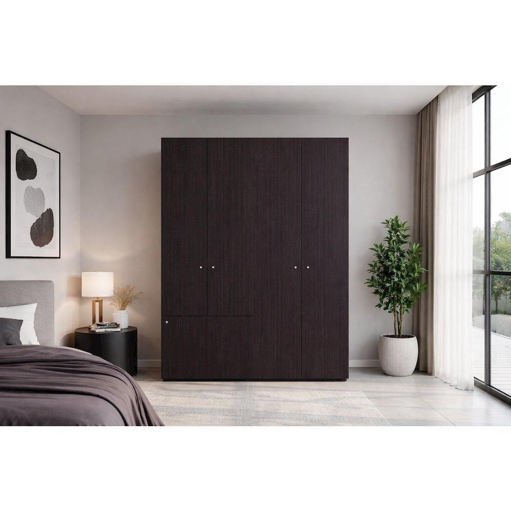 Madrid Modern Wardrobe Minimalist and Functional Design for Bedrooms Wenge. Picture 2
