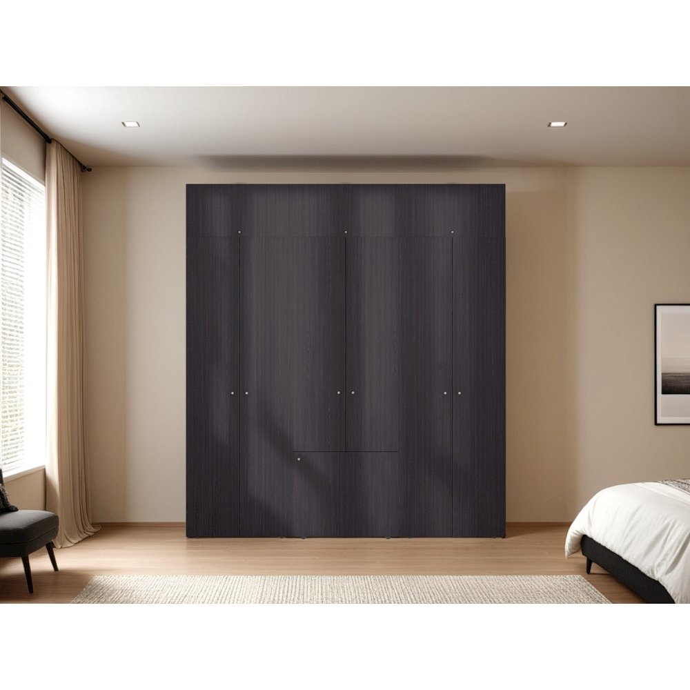 Madrid Modern Wardrobe Minimalist and Functional Design for Bedrooms Wenge. Picture 2