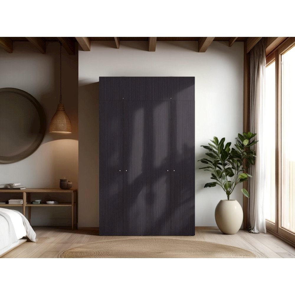 Madrid Modern Wardrobe Minimalist and Functional Design for Bedrooms Wenge. Picture 2