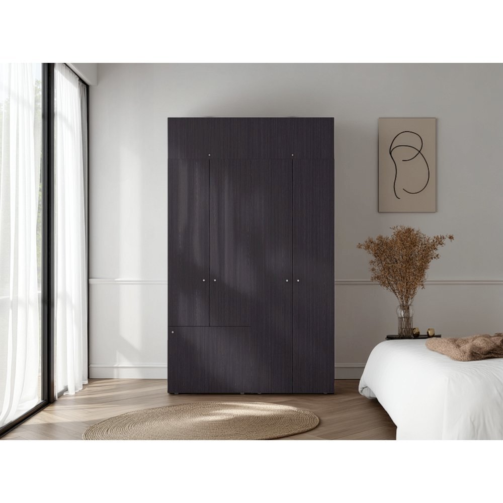 Madrid Modern Wardrobe Minimalist and Functional Design for Bedrooms Wenge. Picture 2
