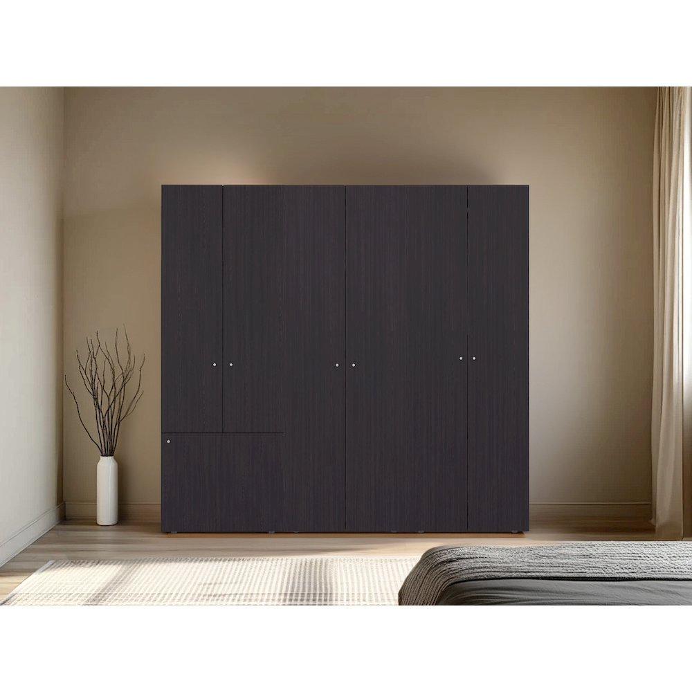 Madrid Modern Wardrobe Minimalist and Functional Design for Bedrooms Wenge. Picture 2