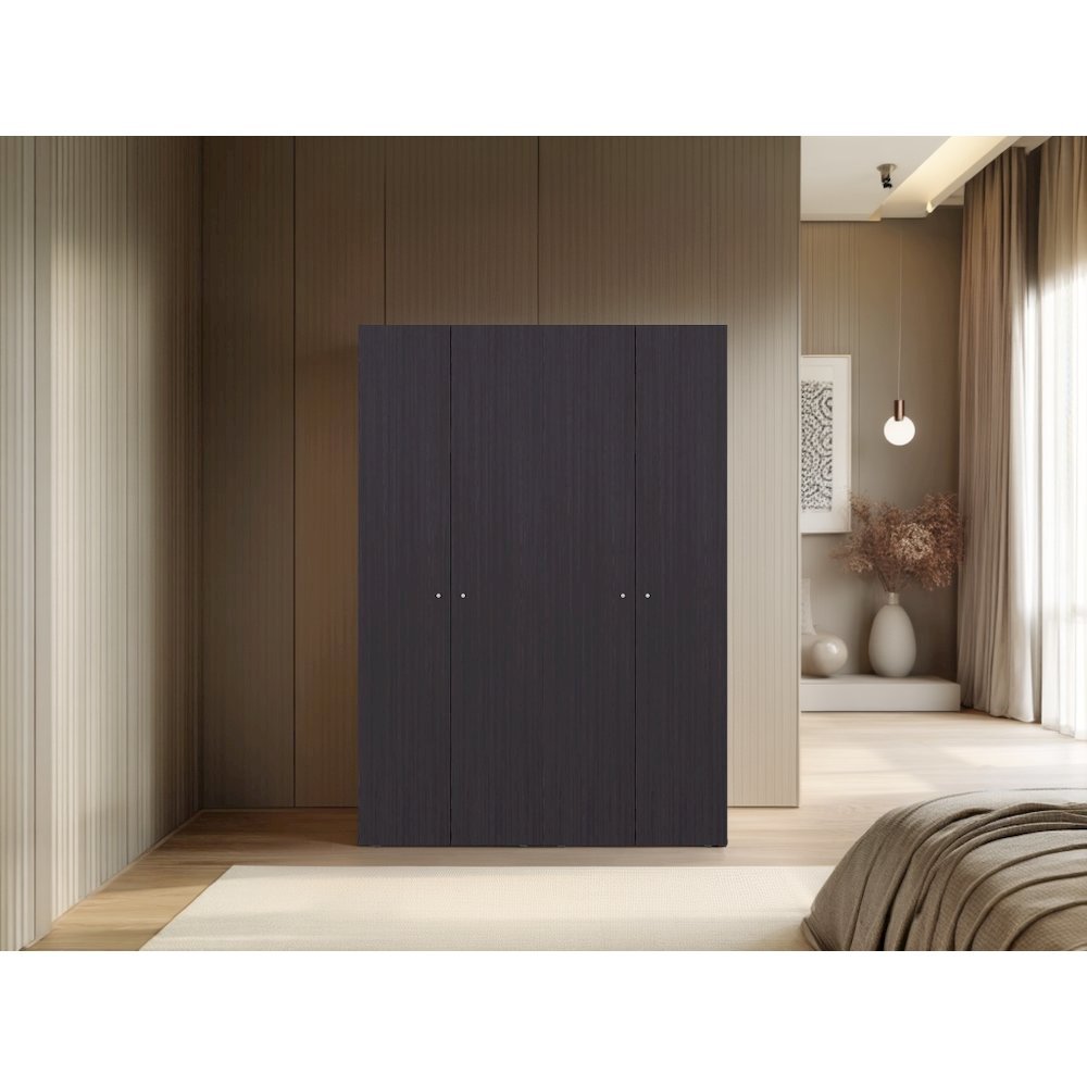 Madrid Modern Wardrobe Minimalist and Functional Design for Bedrooms Wenge. Picture 2