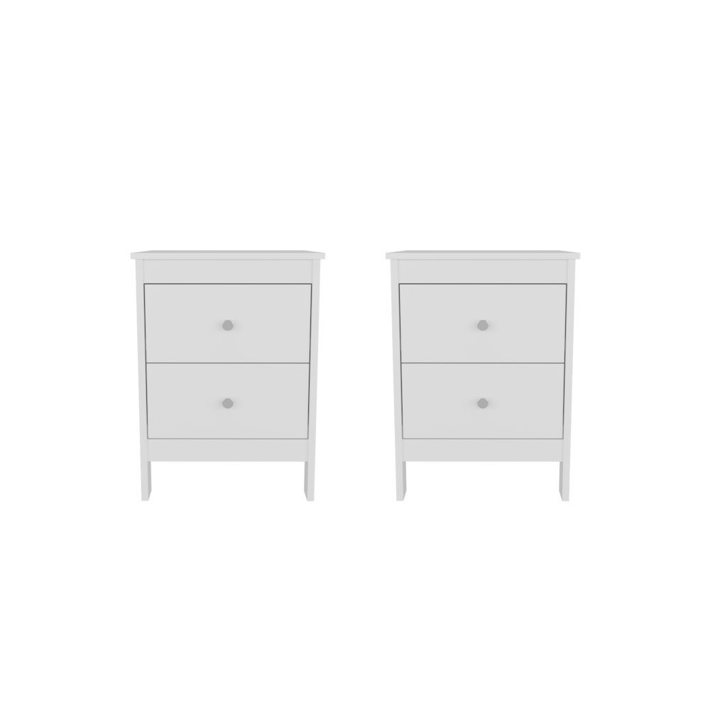 Chroma Nightstands Set of 2 Modern Minimalist Bedroom Tables Open Storage, Wenge. Picture 1