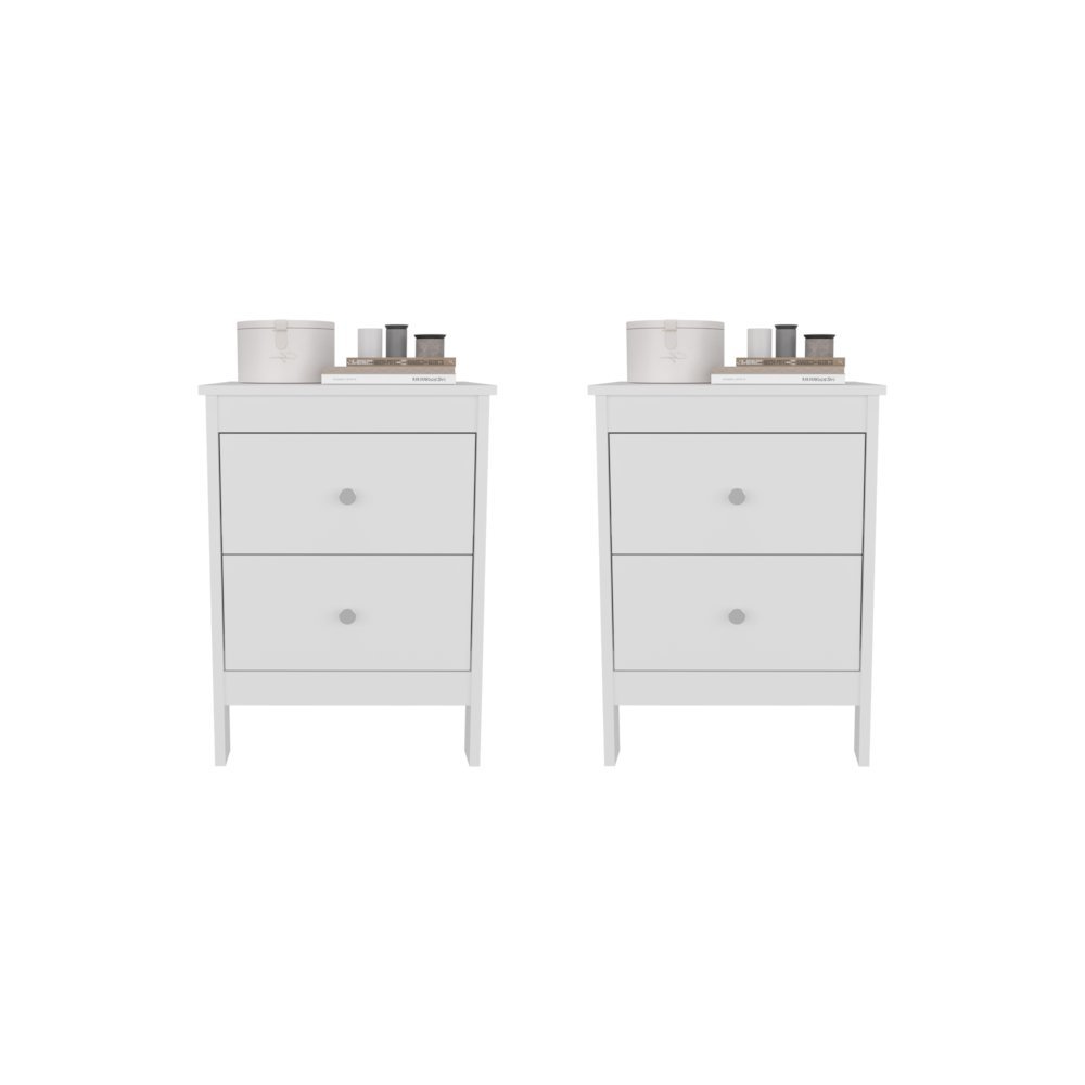 Chroma Nightstands Set of 2 Modern Minimalist Bedroom Tables Open Storage, Wenge. Picture 5