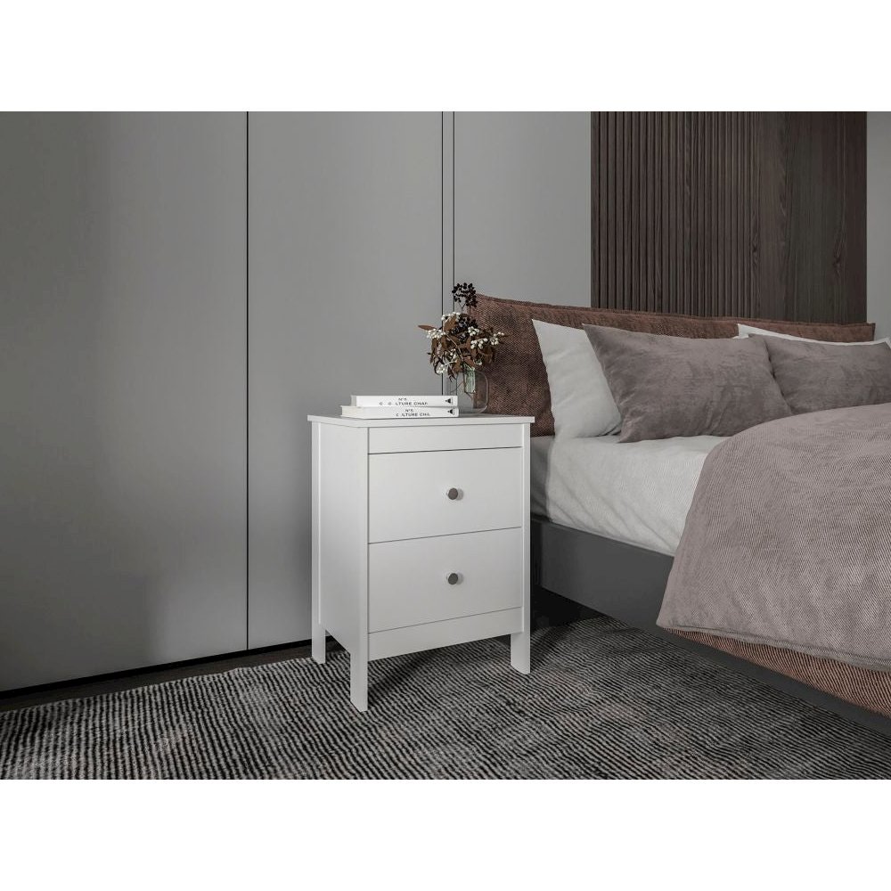 Chroma Nightstands Set of 2 Modern Minimalist Bedroom Tables Open Storage, Wenge. Picture 7