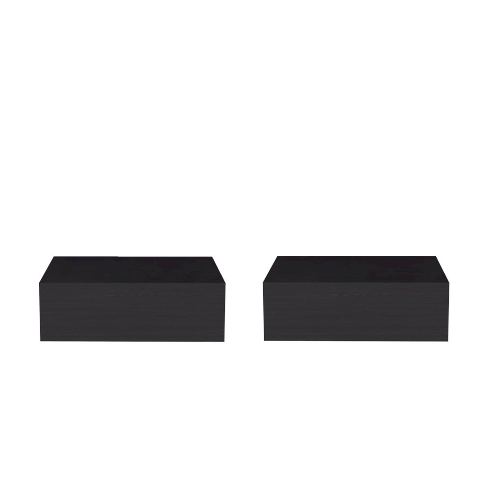 Custer Floating Nightstands Set of 2 - Wall Mounted Bedside Tables, White. Picture 1