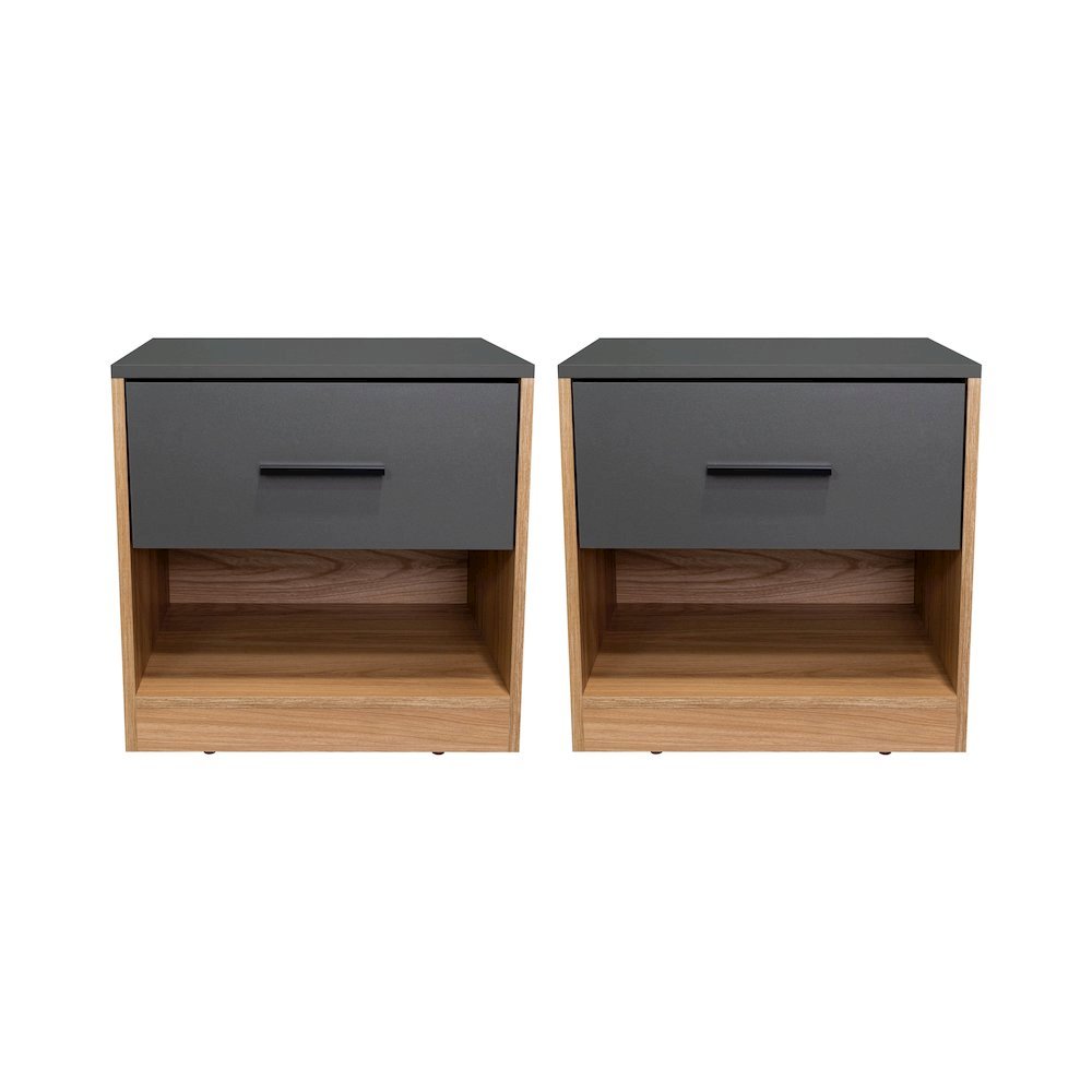 Lund Set of 2 Dressers, High Capacity Bedroom Storage Furniture,Wenge. Picture 1