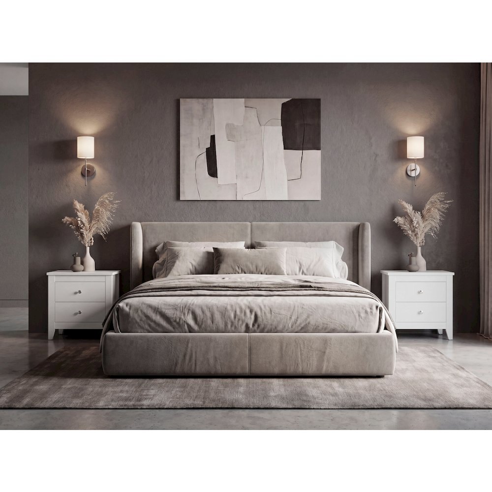 Arcadia Set of 2 Natural Oak Dressers – Modern Bedroom Storage Furniture. Picture 2