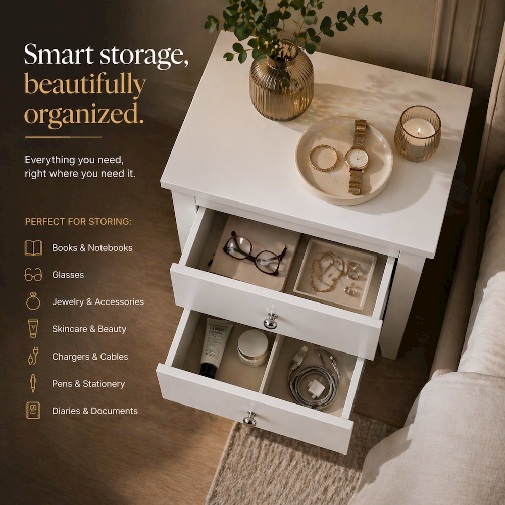 Arcadia Set of 2 Natural Oak Dressers – Modern Bedroom Storage Furniture. Picture 8