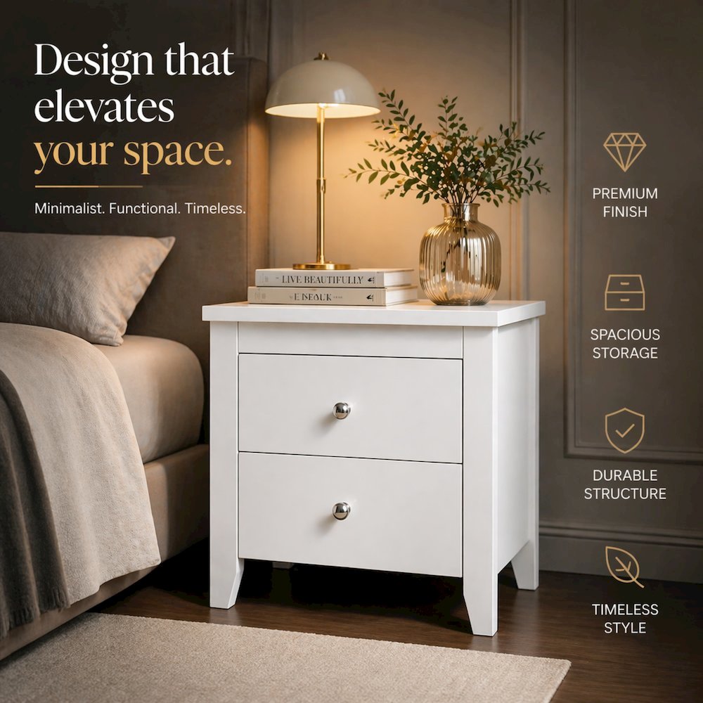 Arcadia Set of 2 Natural Oak Dressers – Modern Bedroom Storage Furniture. Picture 10