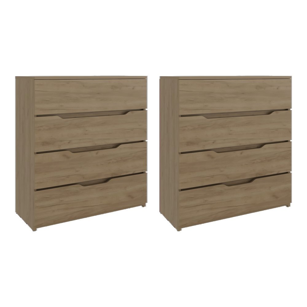 ArcadiaSet of 2 Wenge Dressers – Modern Bedroom Storage Furniture. Picture 1
