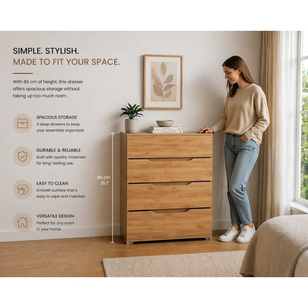ArcadiaSet of 2 Wenge Dressers – Modern Bedroom Storage Furniture. Picture 6