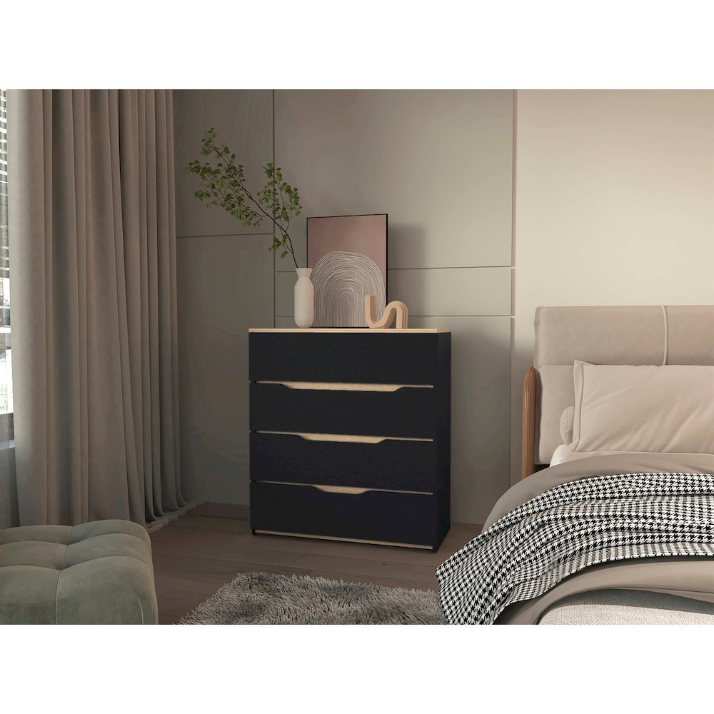 Arcadia Set of 2 White Dressers – Modern Bedroom Storage Furniture. Picture 7