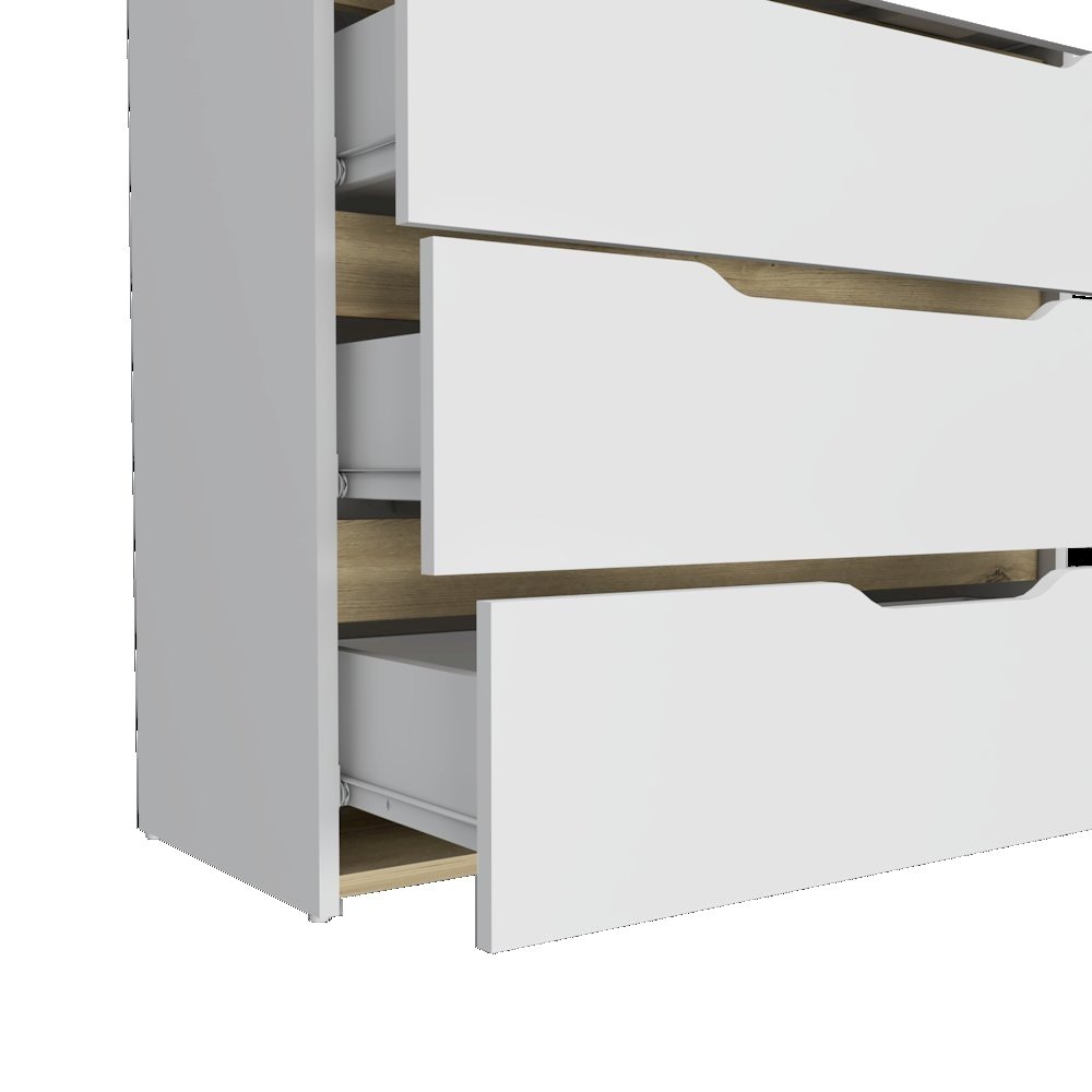 Anson Set of 2 White Dressers – Modern Bedroom Storage Furniture. Picture 4