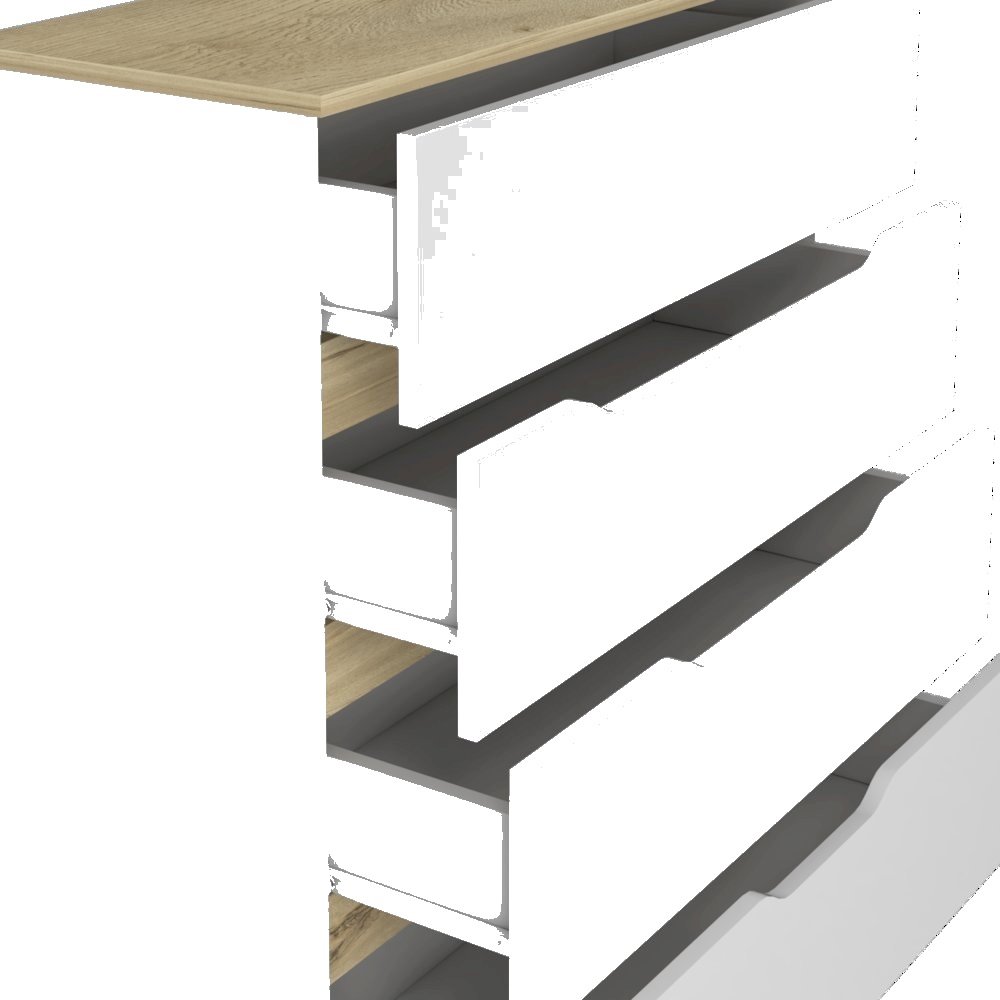 Anson Set of 2 White Dressers – Modern Bedroom Storage Furniture. Picture 5