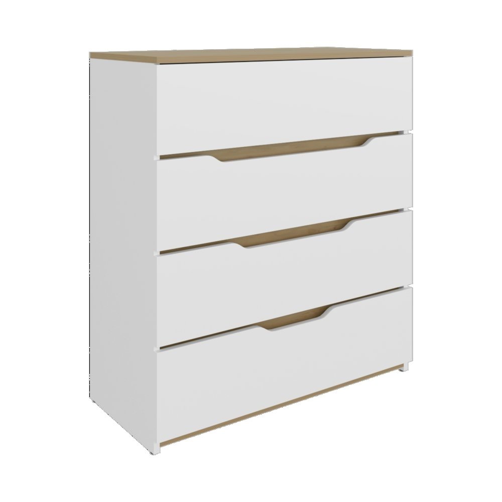 Anson Set of 2 White Dressers – Modern Bedroom Storage Furniture. Picture 10