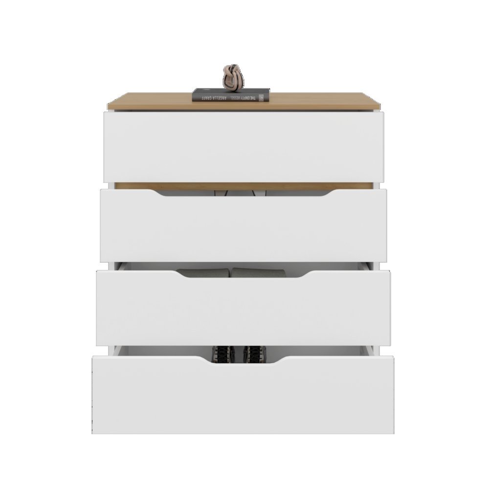 Anson Set of 2 White Dressers – Modern Bedroom Storage Furniture. Picture 11