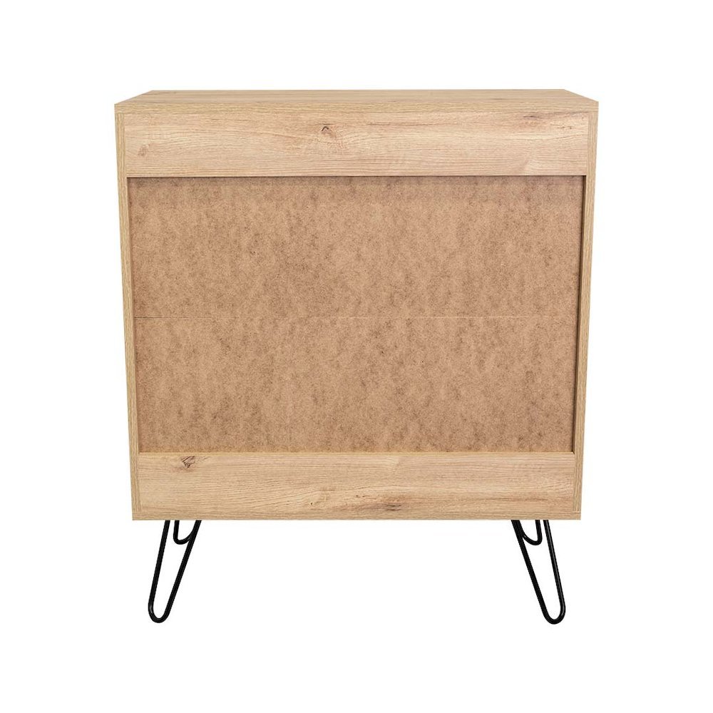 Sharon Set of 2 3-Drawer Modern Dressers with Metal Legs for Bedroom. Picture 4