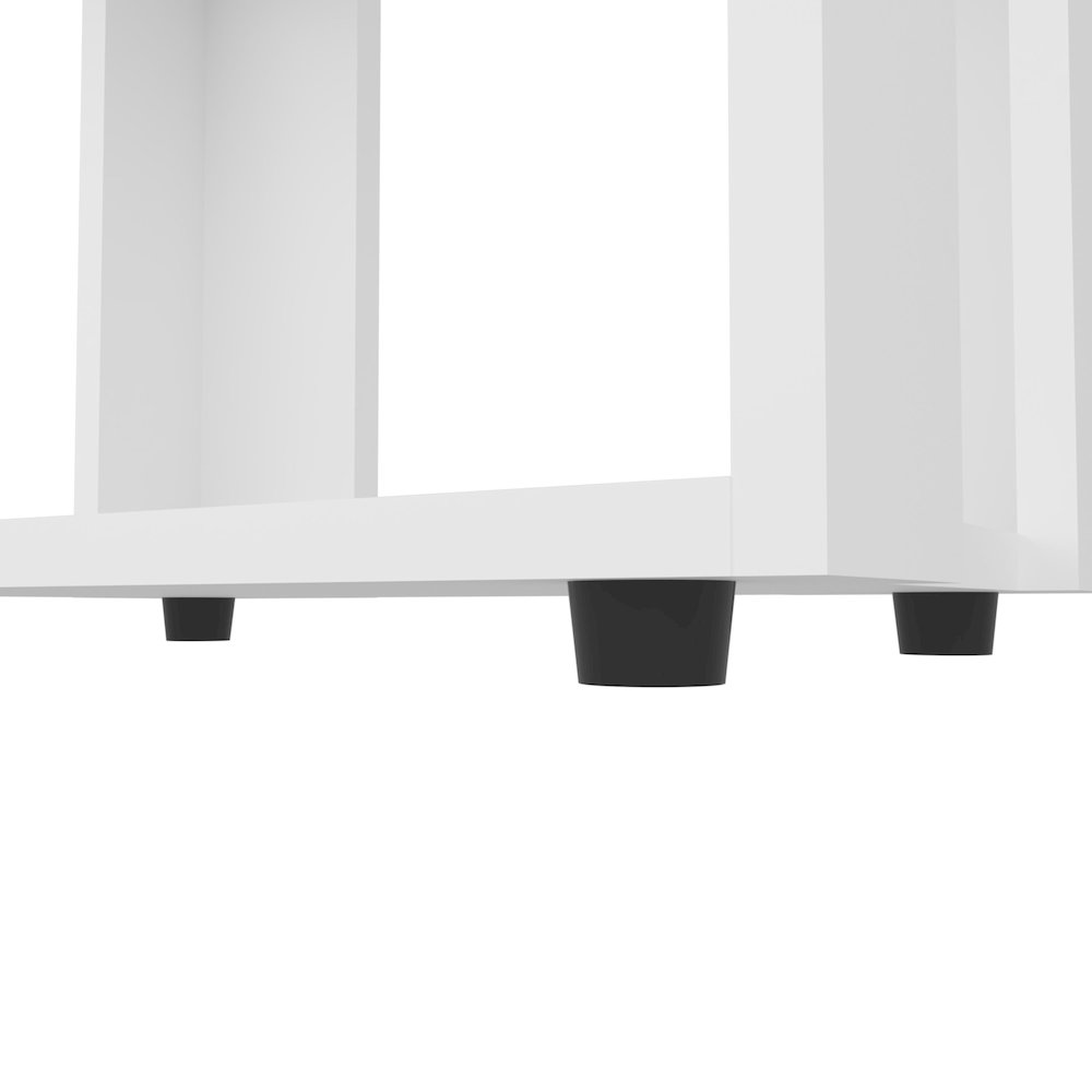 Modoc Bookcase in Melamine with Open Storage, White. Picture 7