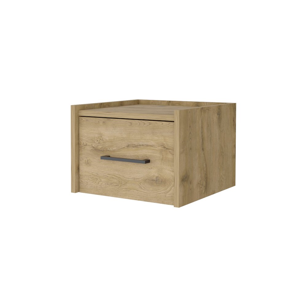Wall-Mounted Nightstand, Sleek Single-Drawer Design with Spacious Top Shelf. Picture 1