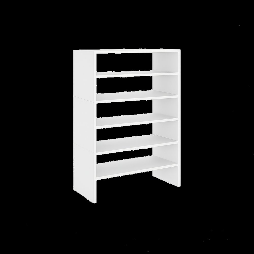 Berlin Shoe Rack with Open Shelves,  Ideal for Modern Home Spaces, White. Picture 1