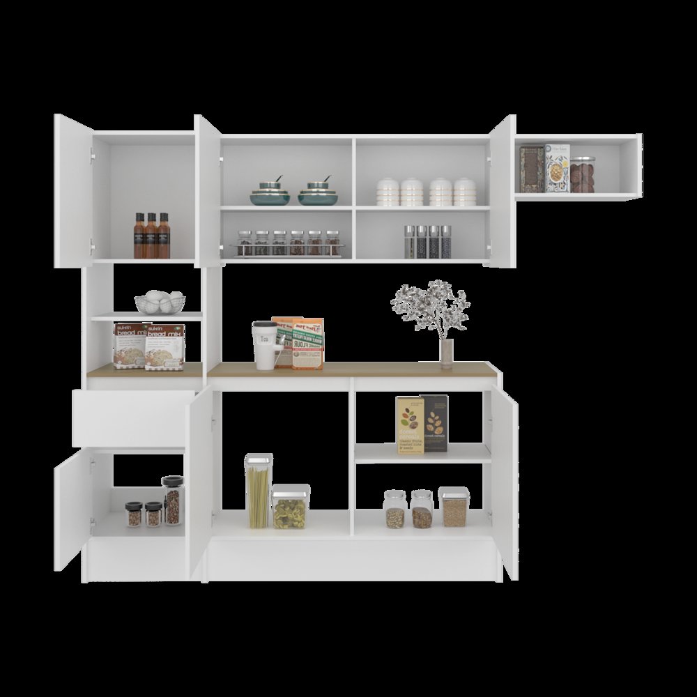 San Francisco DALI Kitchen Cabinet Set with Storage and Open Compartments. Picture 6