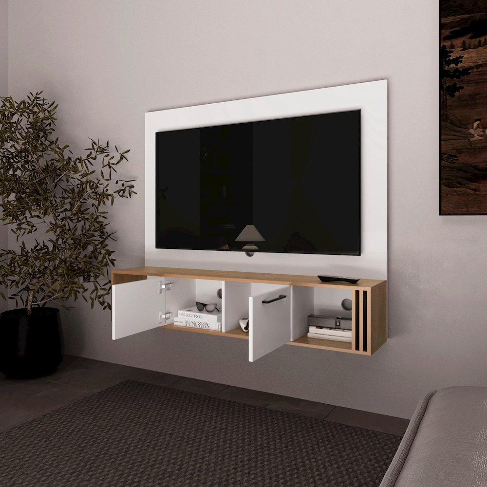 Lesslie Entertainment Center Multistorage and Cable Management. Picture 3