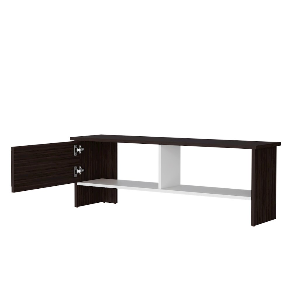 Rock Point Entertainment Center with a Door and Open Storage. Picture 6