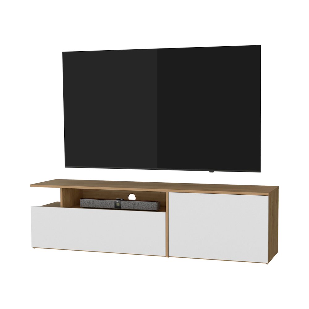 Dilkon TV Stand with Drop-Down Door, Hinged Door. Picture 8