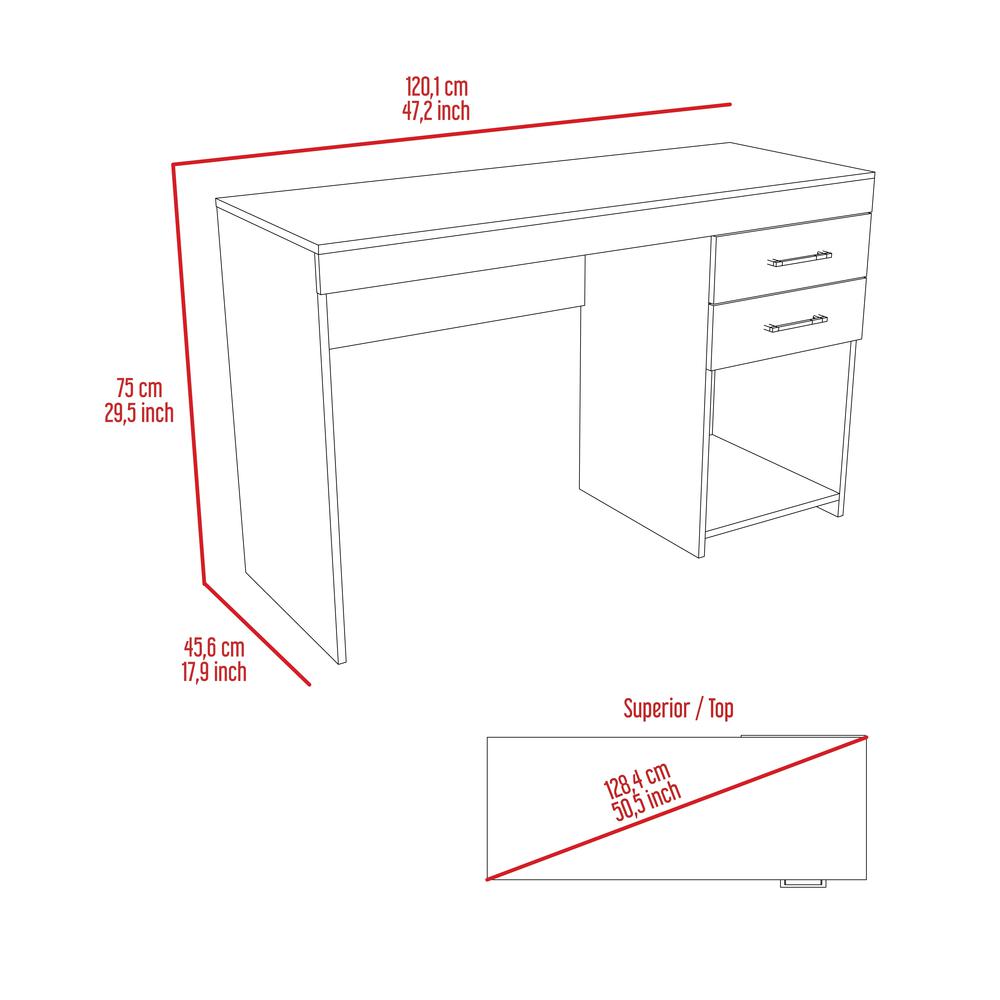 Austin Computer desk with two drawers. Picture 5