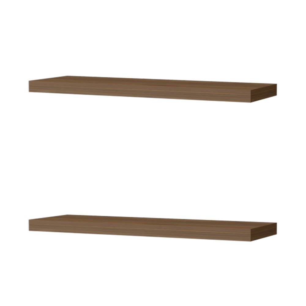 Iva Floating Shelf in Melamine x2,Mahogany. Picture 4