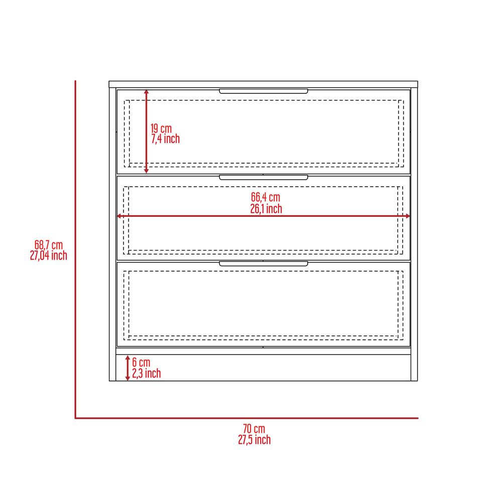 Luxor 3 Drawer Dresser. Picture 6