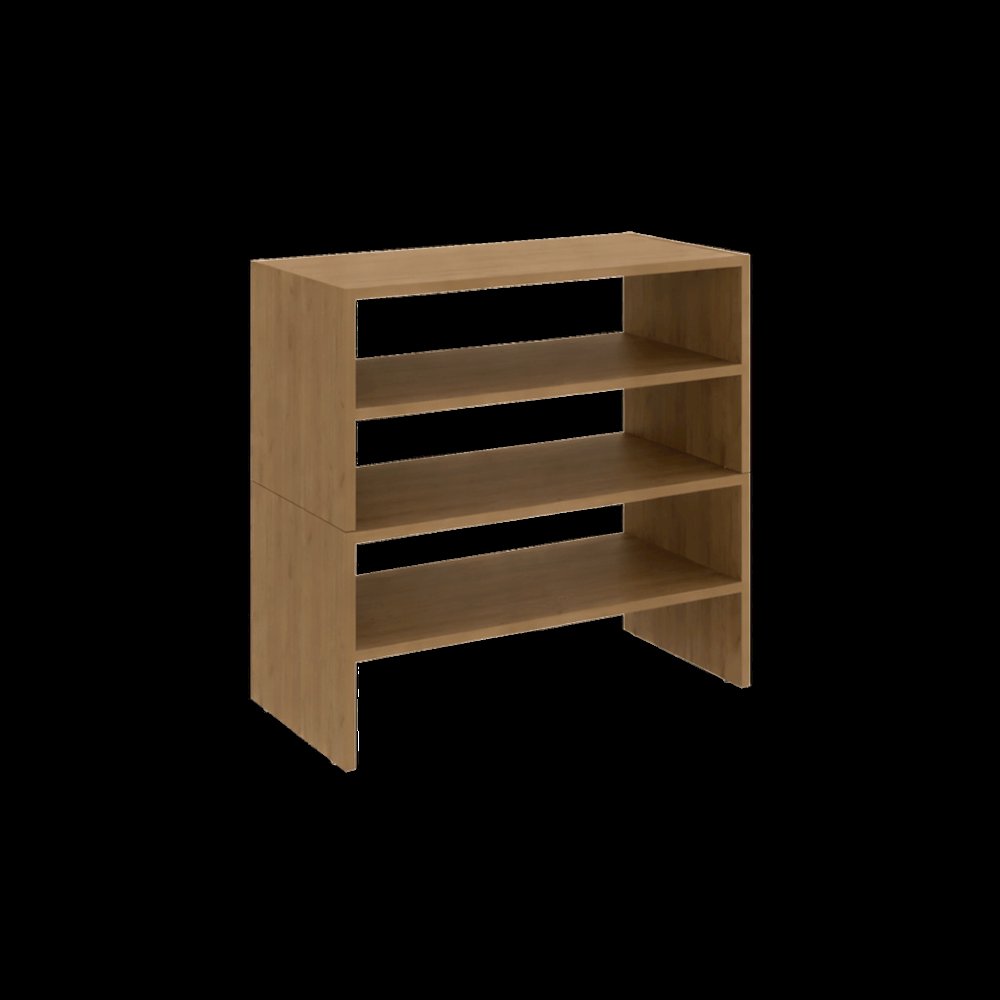 Orion Modern Shoe Rack Functional Design for Bedroom and Entryway, Natural Oak. Picture 1