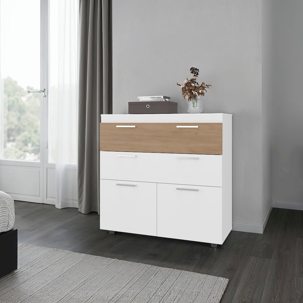 Vangoh Modern Storage Cabinet with Drawers and Concealed Storage. Picture 2