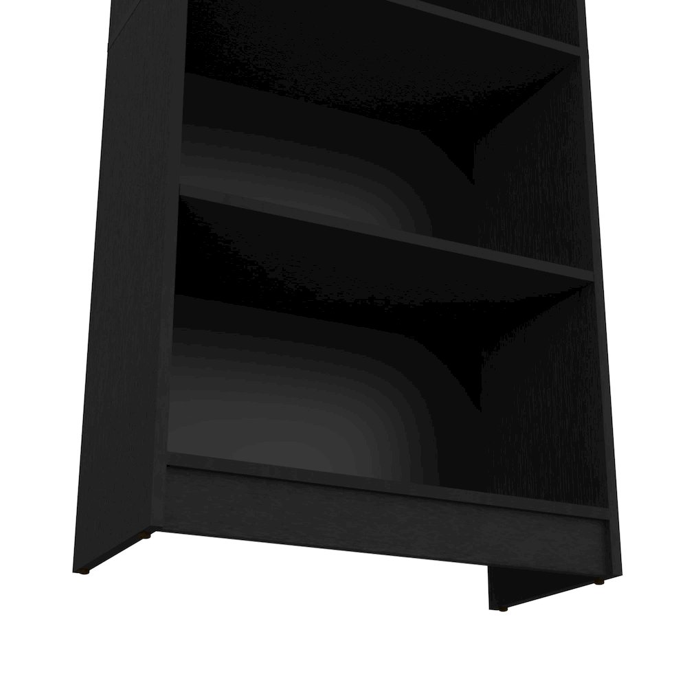 Sutton 4 Shelves Bookcase with Modern Storage Shelves, Wenge. Picture 6