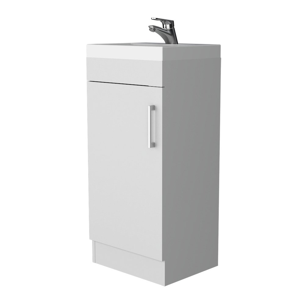 Madrid Bathroom Vanity in melamine with 1 door. Picture 1