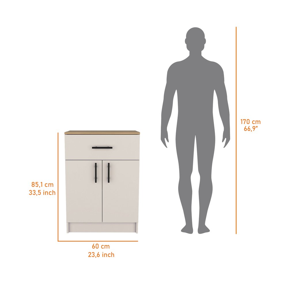 Cope kitchen Pantry in melamine with 2 doors and 1 drawer.. Picture 7