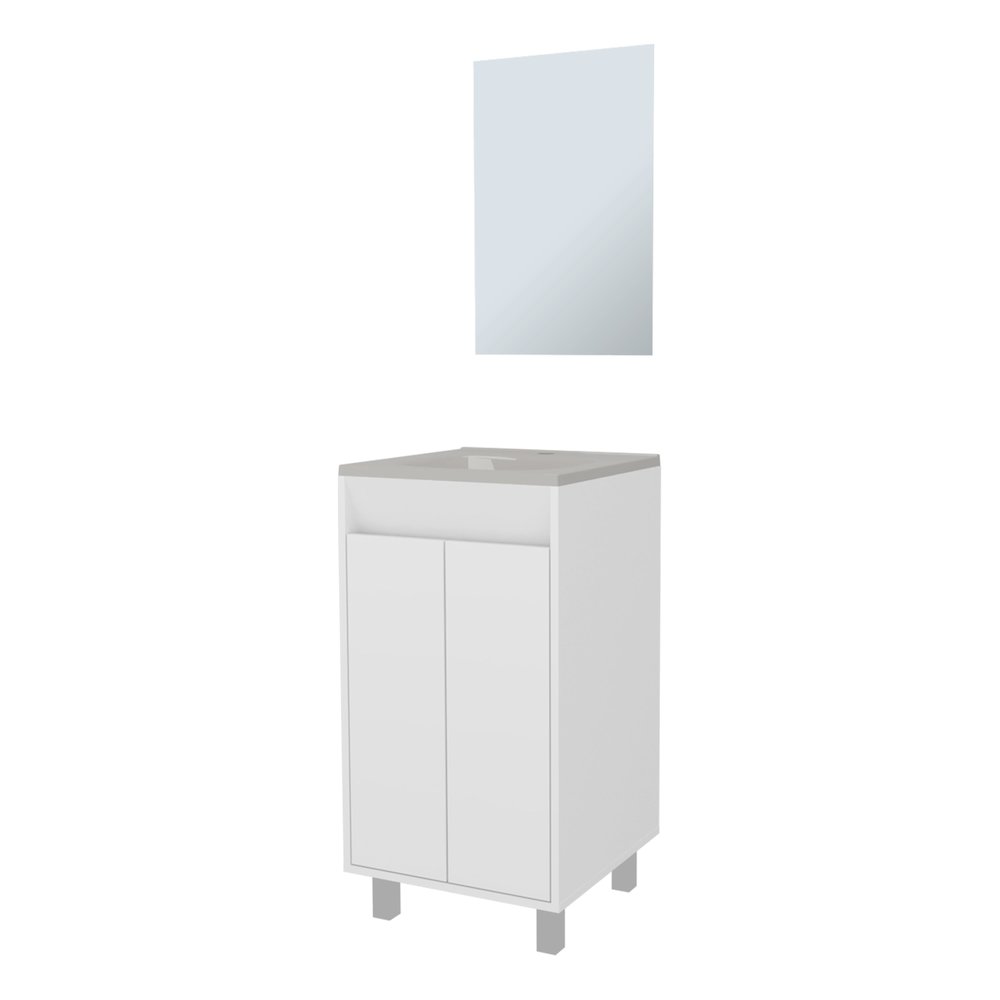 Saratoga Bathroom Cabinet with  2 Doors, White. Picture 1