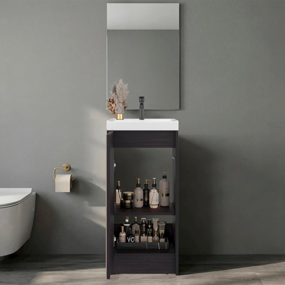 Floor Vanity Bathroom Cabinet with Sink,Modern Storage Solution for Bathrooms. Picture 4
